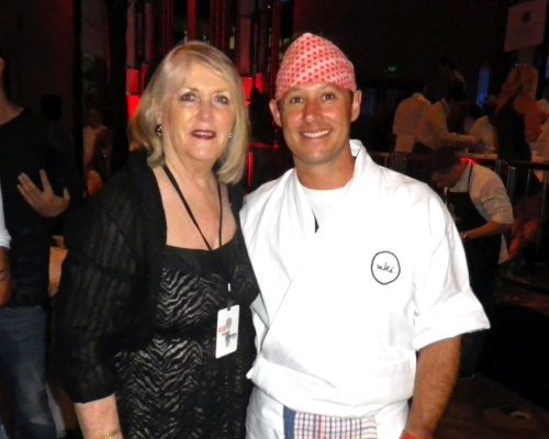 Maureen with Sake chef Shaun Presland