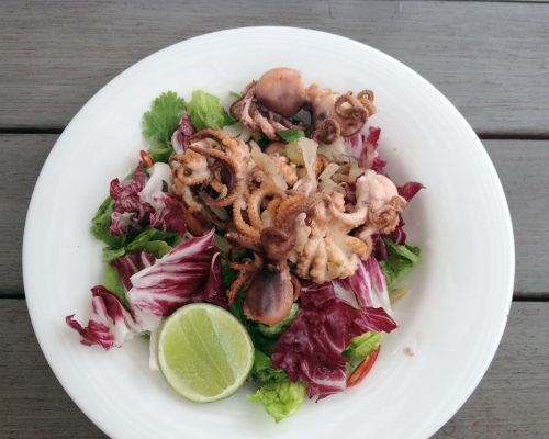 Chilli and lime octopus salad